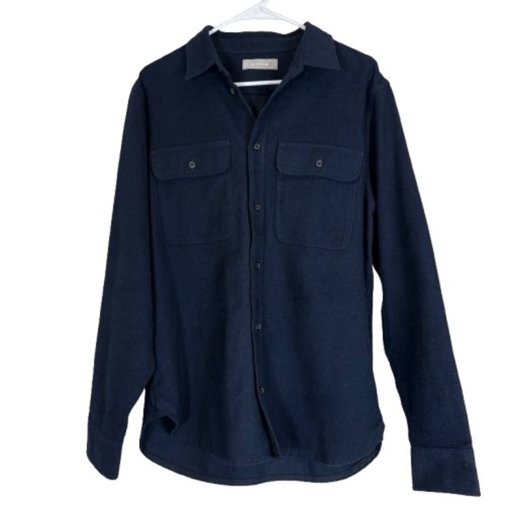 Everlane Mens The Heavyweight Overshirt Navy Shacket Uniform Workwear Medium